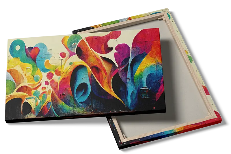 Vibrant Fluid Contours Plakat