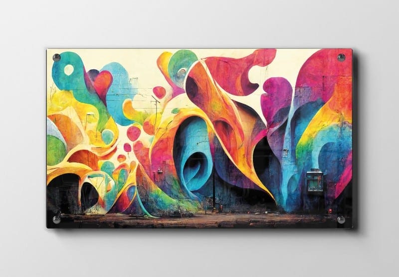 Vibrant Fluid Contours Plakat