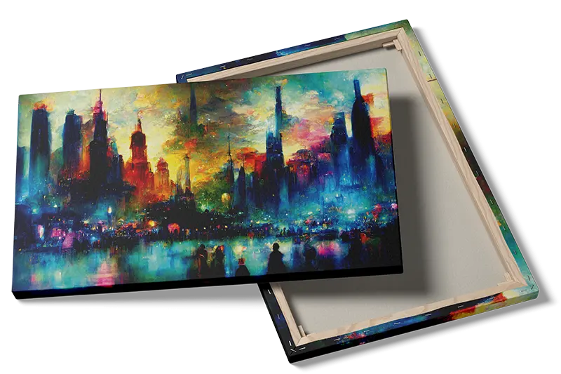 Neon Skyline Veins Plakat