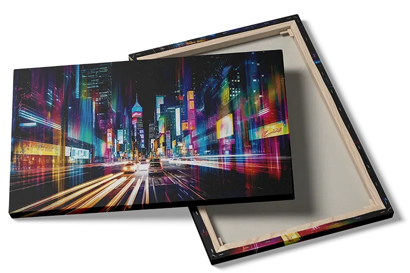 Neon Cityscape Rush Plakat