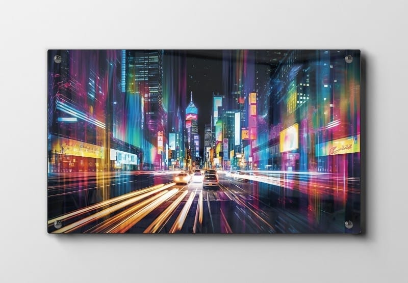 Neon Cityscape Rush Plakat