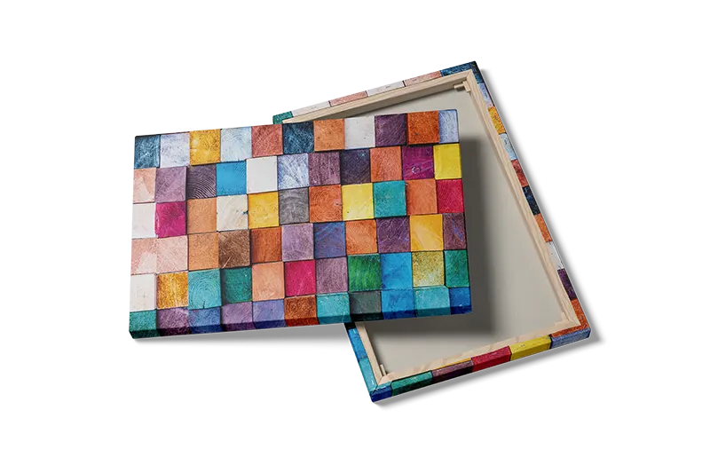 Chromatic Wood Grid Plakat