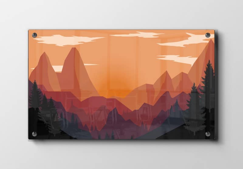 Crimson Mountain Horizon Plakat