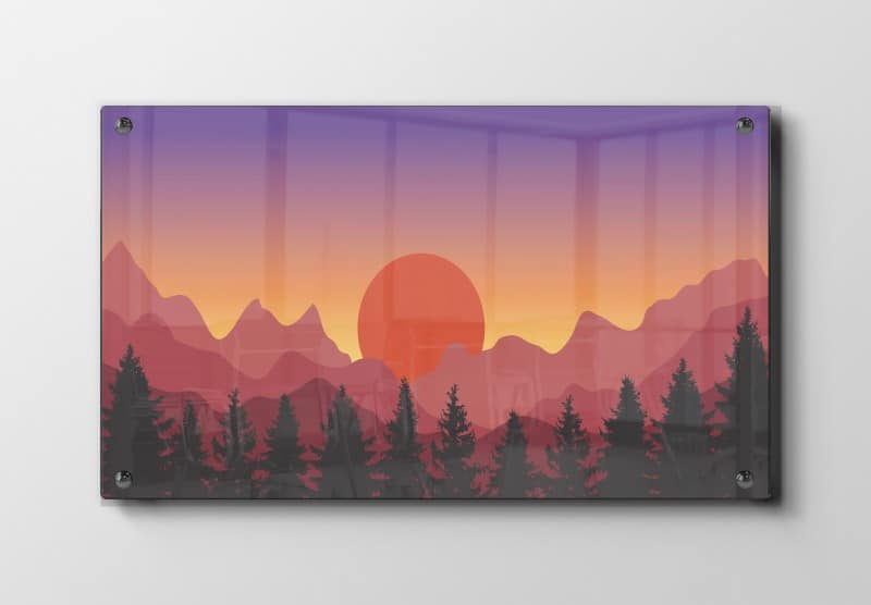 Crimson Sunset Horizon Plakat