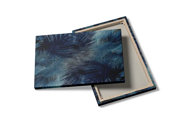 Whispering Blue Feathers Plakat
