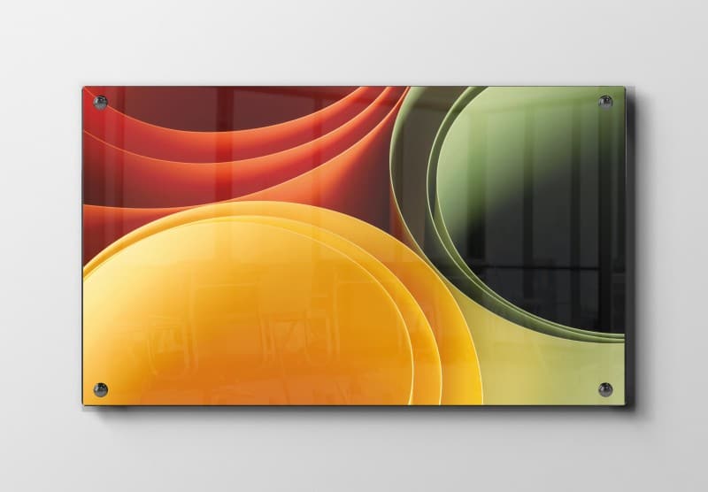 Curved Color Layers Plakat