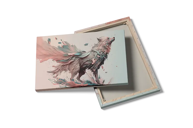 Flowing Wolf Silhouette Plakat