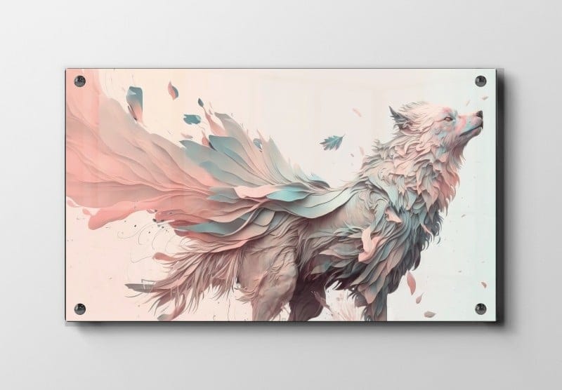 Flowing Wolf Silhouette Plakat
