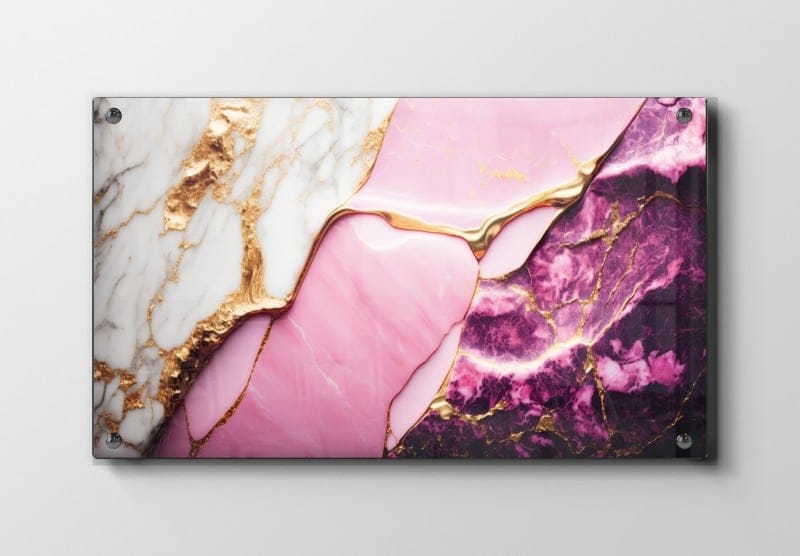 Golden Veins Marble Plakat