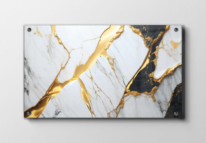 Golden Marble Veins Plakat
