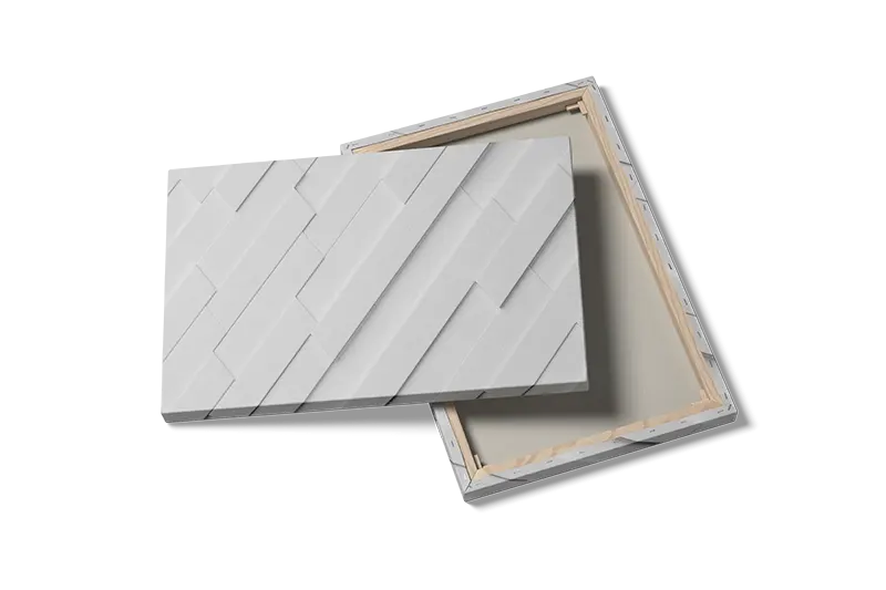 Layered White Geometry Plakat