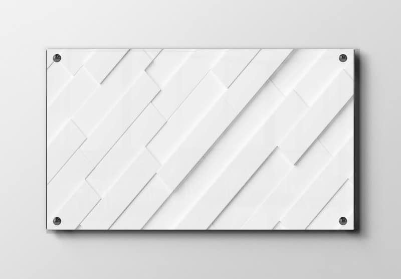 Layered White Geometry Plakat