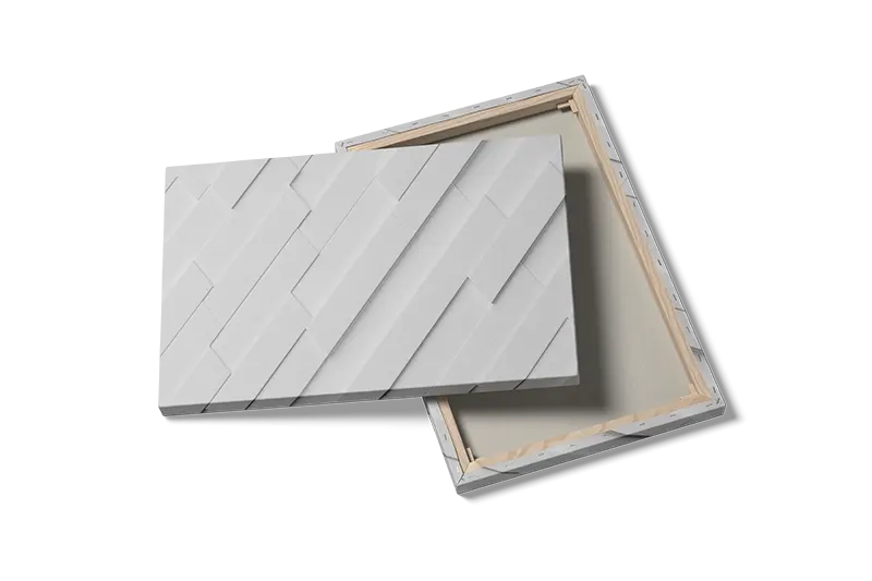 Layered White Geometry Plakat