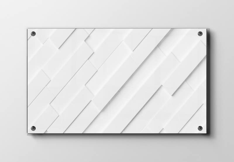 Layered White Geometry Plakat