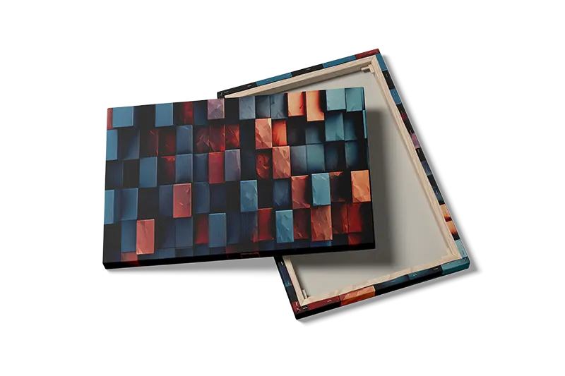 Prismatic Block Grid Plakat