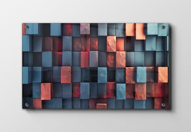 Prismatic Block Grid Plakat