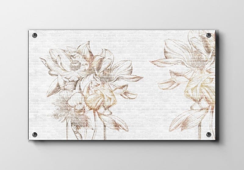 Sepia Lotus Bloom Plakat