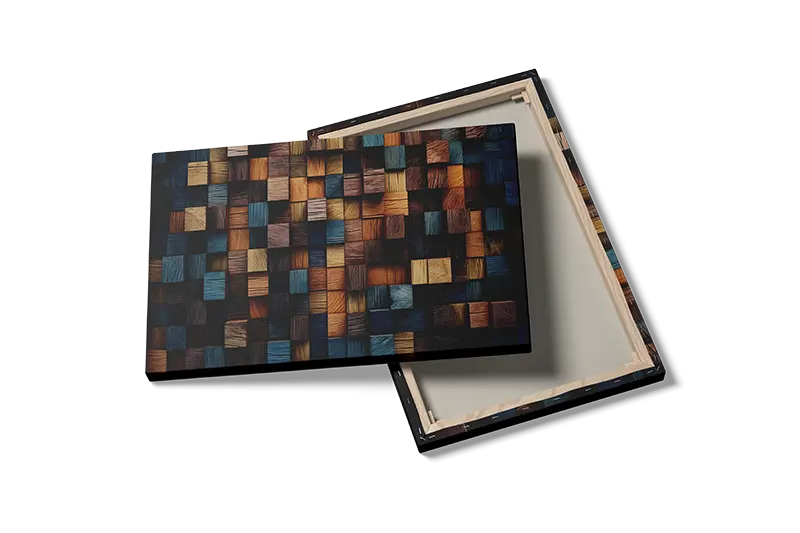Textured Wood Mosaic Plakat