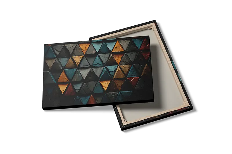 Textured Triangle Mosaic Plakat