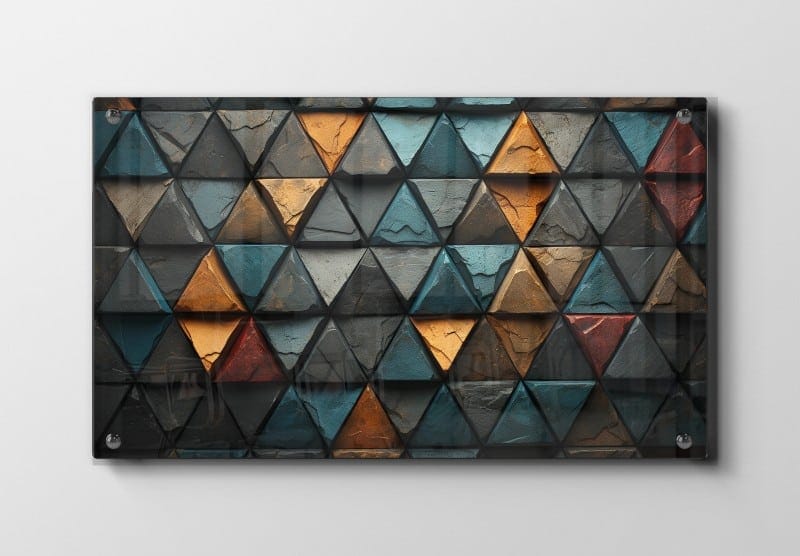 Textured Triangle Mosaic Plakat
