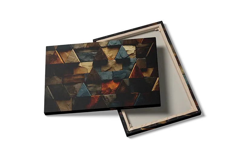 Textured Triangular Mosaic Plakat