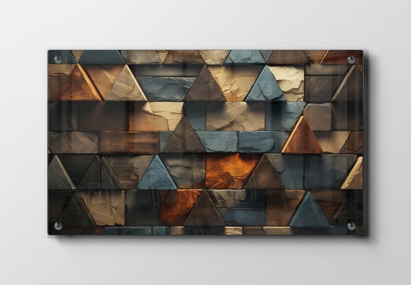 Textured Triangular Mosaic Plakat