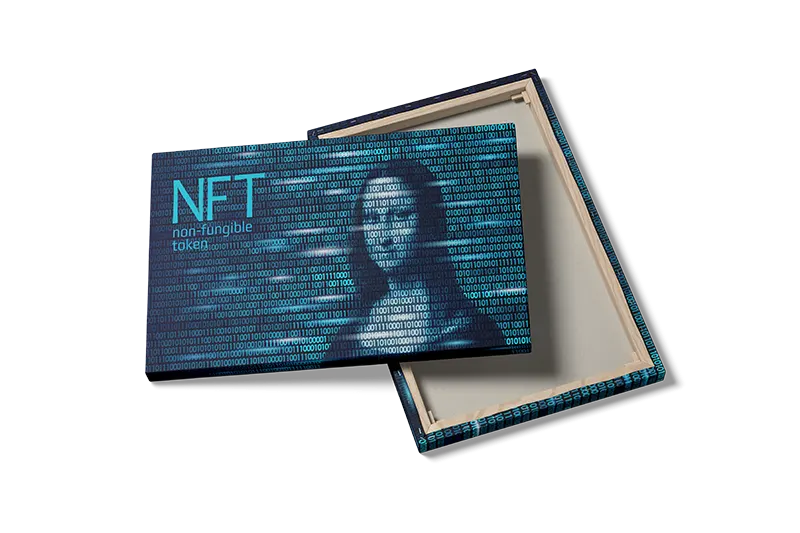 Digital Binary Silhouette Plakat