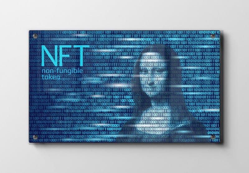 Digital Binary Silhouette Plakat