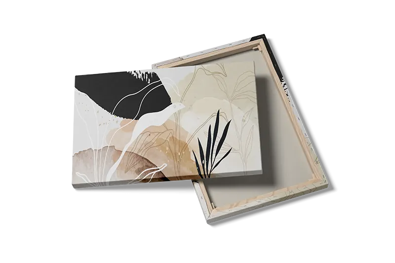 Neutral Leaf Contours Plakat