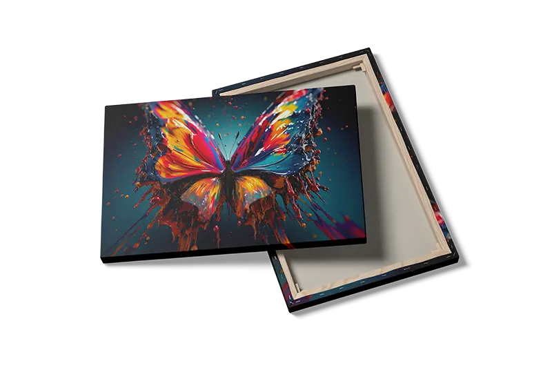 Vivid Paint Splash Butterfly Plakat