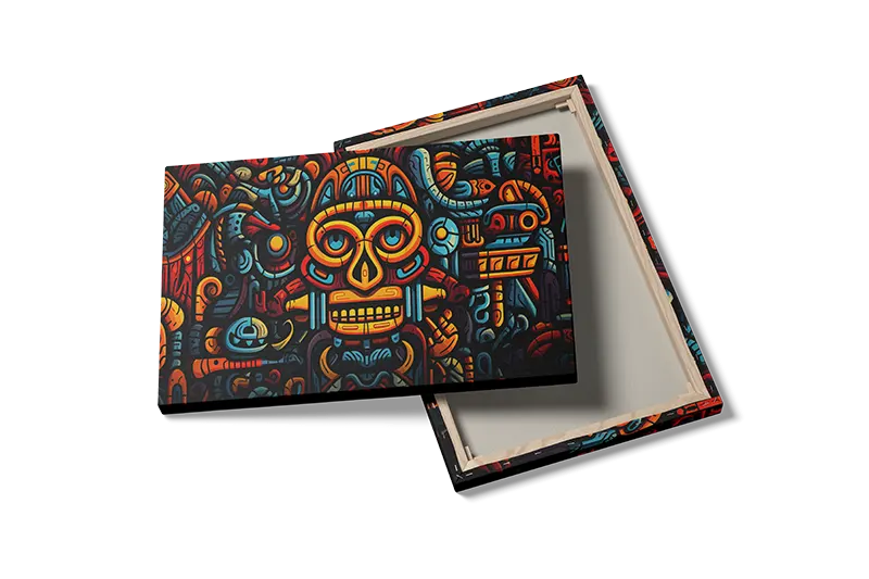 Aztec Skull Mosaic Plakat