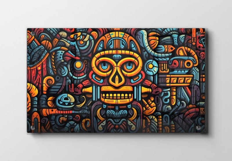 Aztec Skull Mosaic Plakat