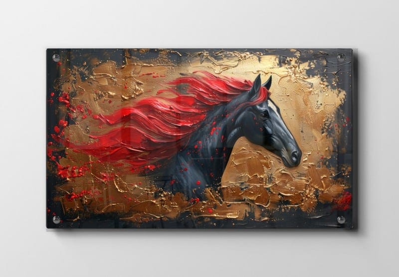 Crimson Mane Stallion Plakat