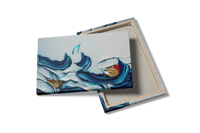 Cerulean Brush Contours Plakat