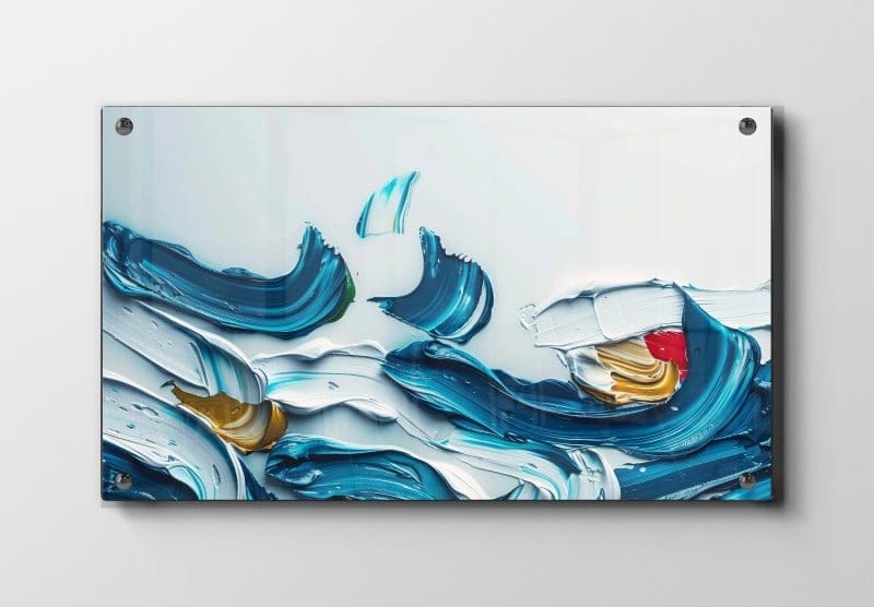 Cerulean Brush Contours Plakat