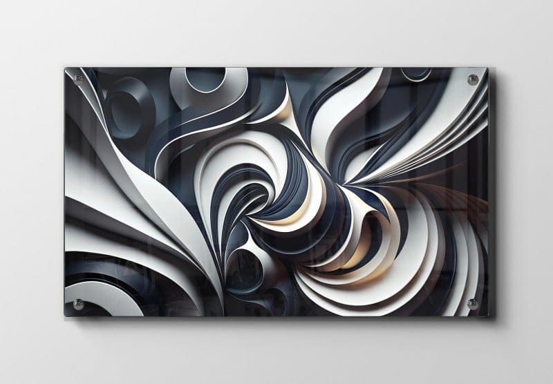 Monochrome Spiral Depth Plakat
