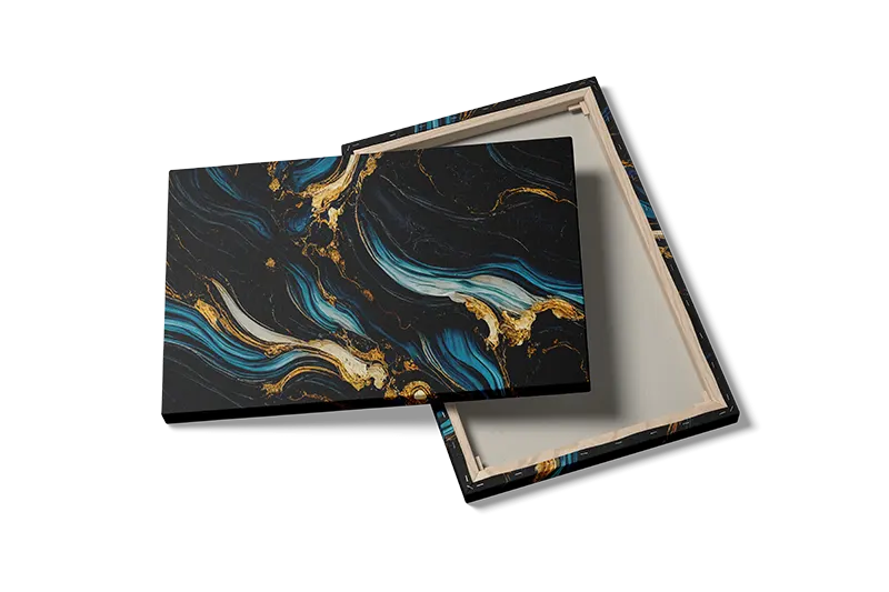 Blue Gold Flow Plakat