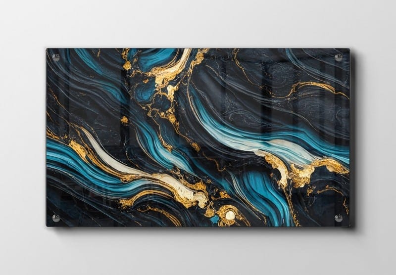 Blue Gold Flow Plakat