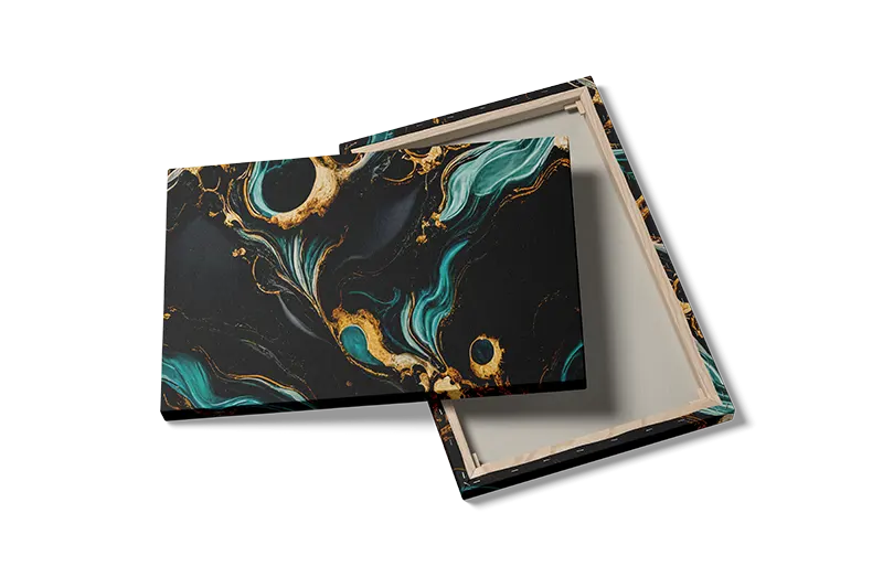 Aqua Gold Veins Plakat