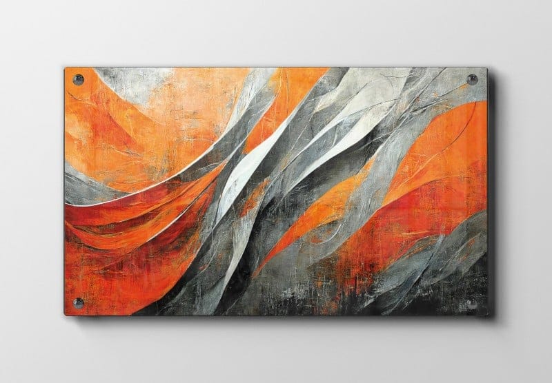 Fiery Ribbon Contours Plakat