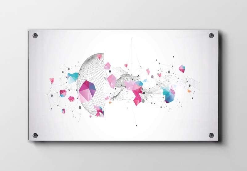 Polygon Network Sphere Plakat