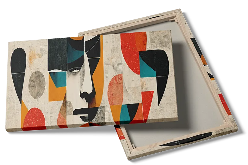 Fragmented Geometry Face Plakat
