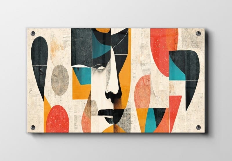 Fragmented Geometry Face Plakat
