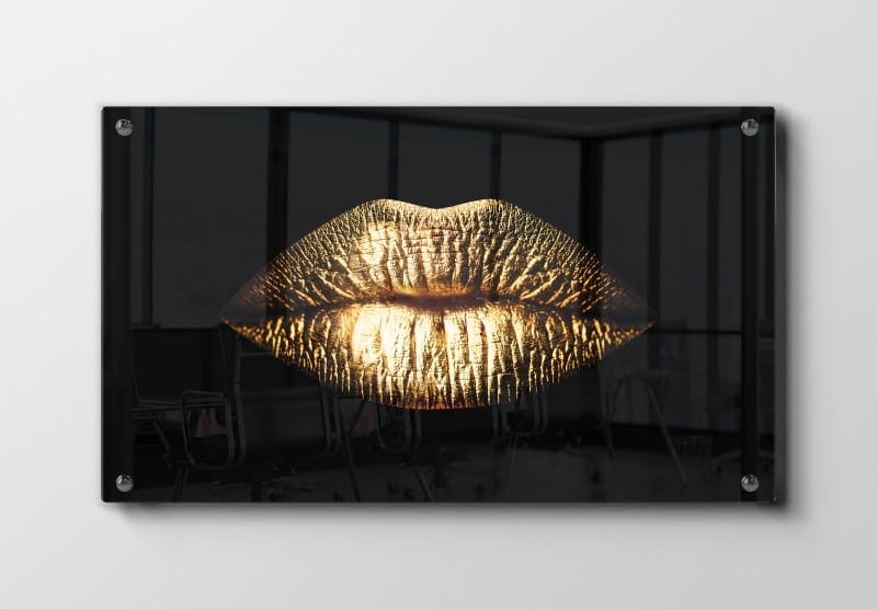 Golden Veined Lips Plakat