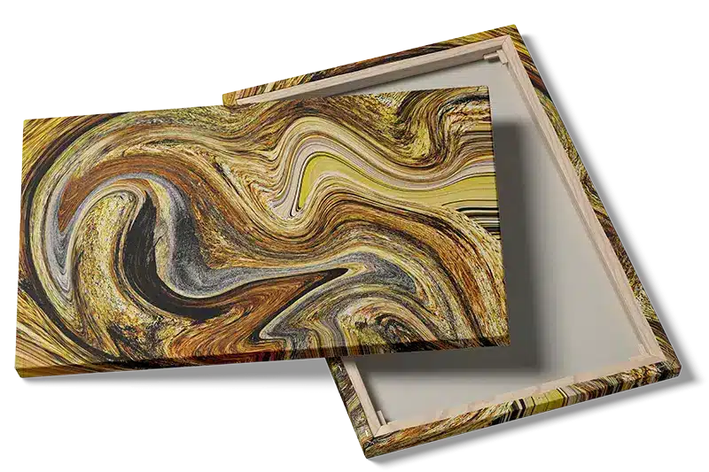 Golden Liquid Flow Plakat