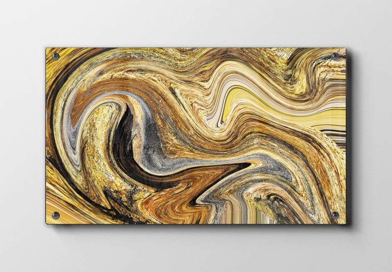 Golden Liquid Flow Plakat