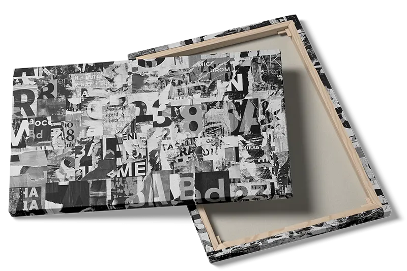 Fragmented Typography Collage Plakat