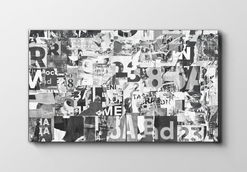 Fragmented Typography Collage Plakat