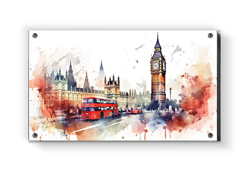 London Cityscape Watercolor Art