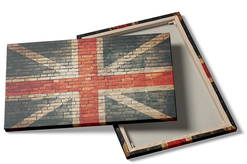 Union Jack Flag Brick Wall